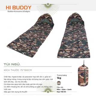 Túi ngủ | du lịch | dã ngoại | camping | không thấm nước | gấp gọn | hibushop