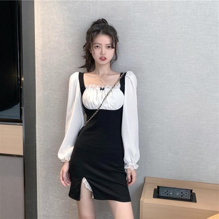 Váy tay dài ôm eo kiểu dáng thời trang quyến rũ dành cho nữ | BigBuy360 - bigbuy360.vn