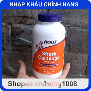 Viên Uống Sụn Vi Cá Mập Now Shark Cartilage 750mg- 300 Viên
