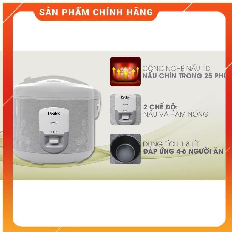 Nồi cơm điện Delites 1.8 lít NCG1805 hàng trưng bày