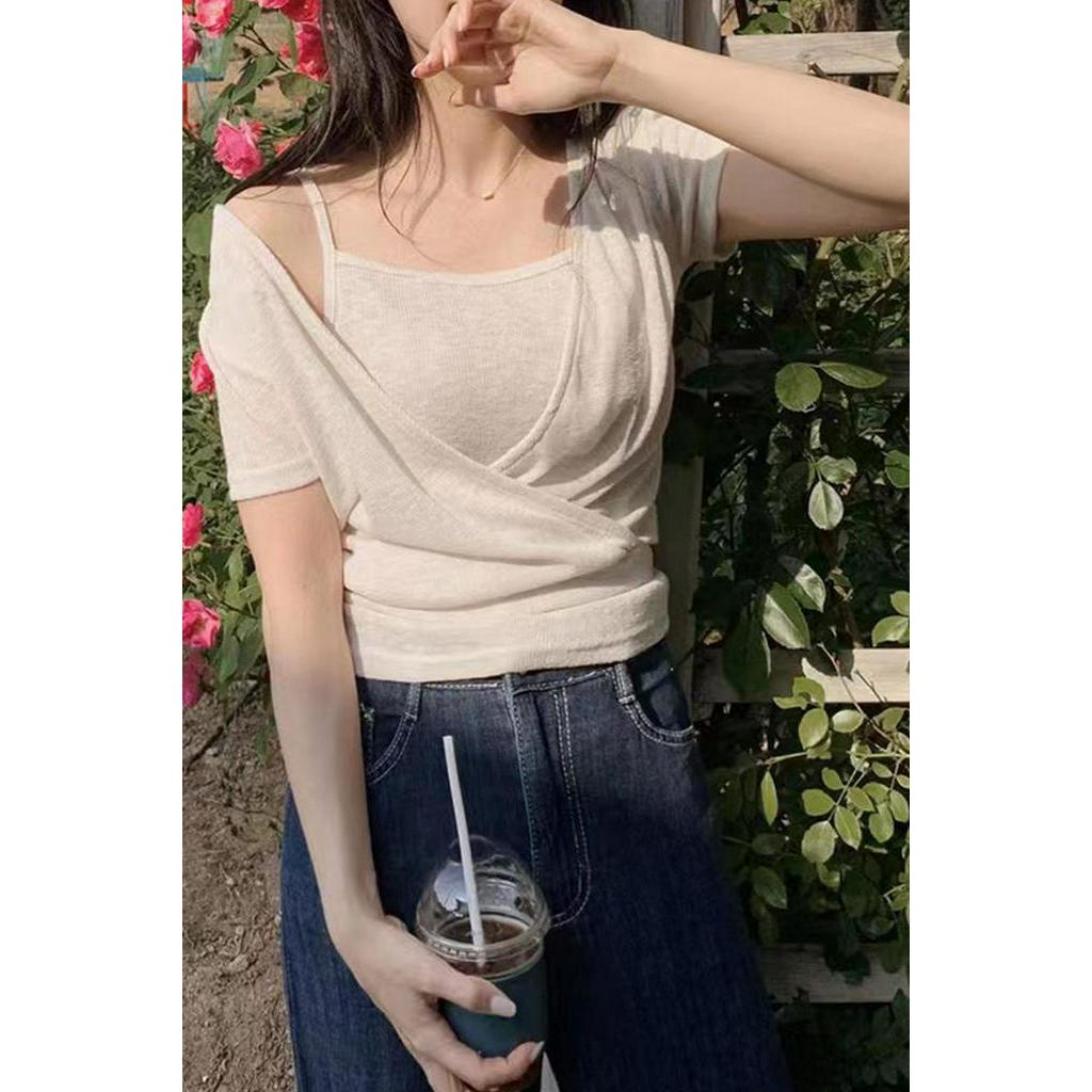 63428 Hai Mảnh Áo Thun Tay Ngắn Nhìn