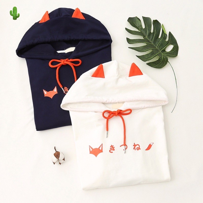 🌵Áo khoác nỉ hoodie cáo phối dây nơ đẹp mắt, form 40-60kg | BigBuy360 - bigbuy360.vn