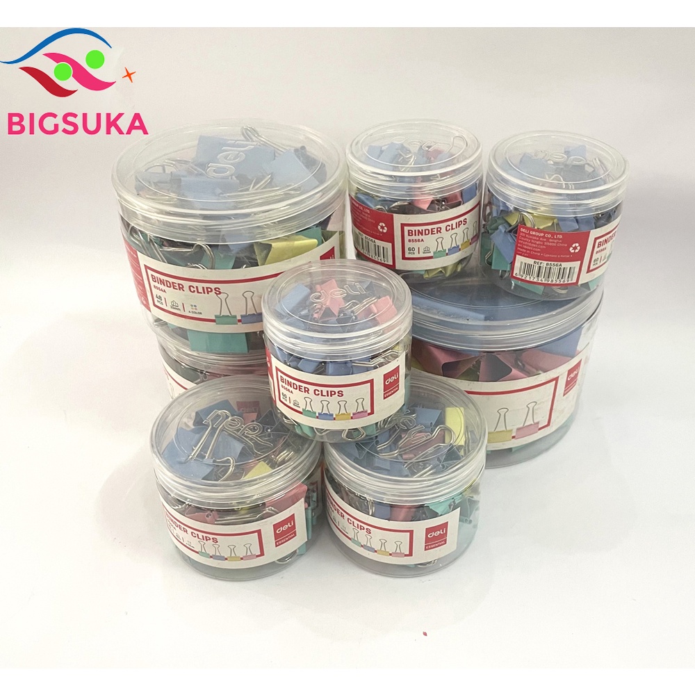 Kẹp bướm DELI nhiều màu kim loại nhỏ mini cute để bàn BIGSUKA