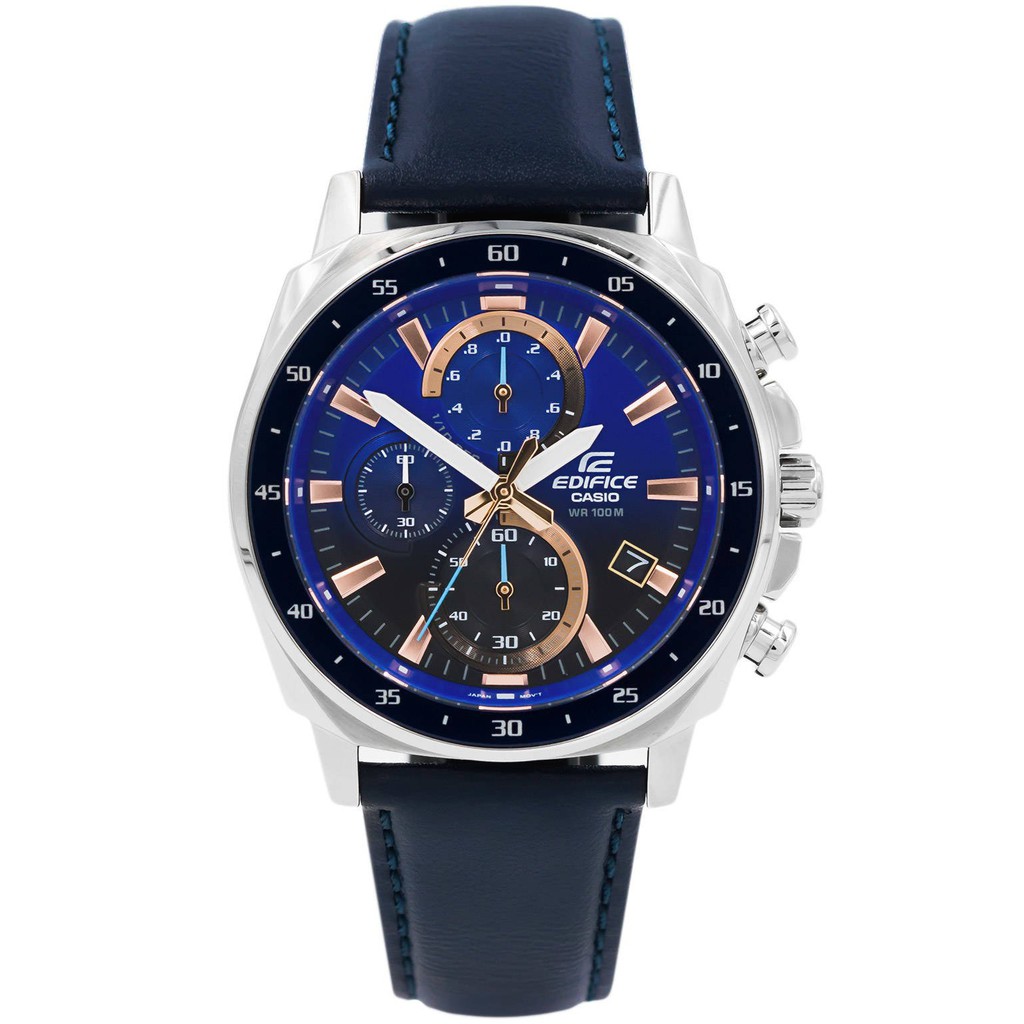 Đồng hồ nam dây da Casio Edifice chính hãng Anh Khuê EFV-600L-2AVUDF