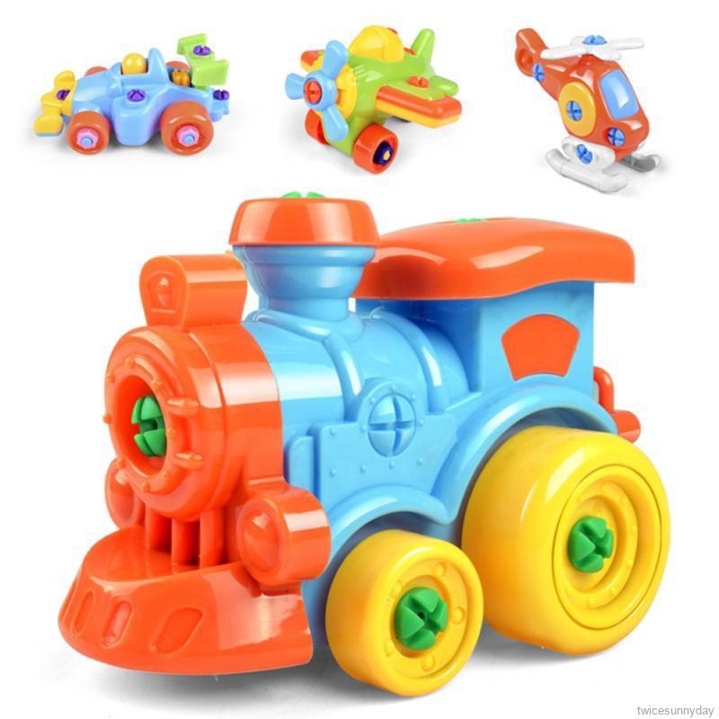 Bộ đồ chơi lắp ráp tàu lửa / xe lửa / máy bay cho bé
