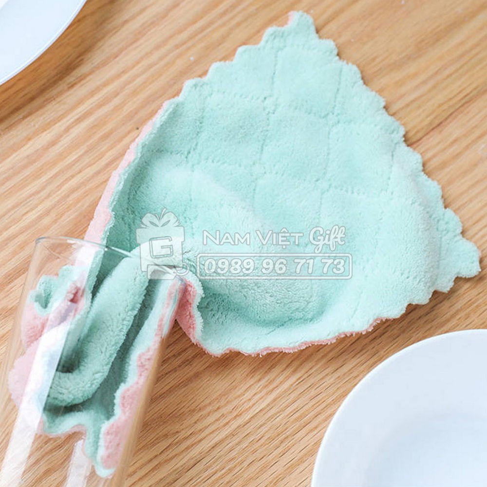[LOẠI DÀY - LỚN 30*30cm] Combo 10 Khăn Lau Nhà Bếp Vải San Hô SIÊU DÀY Siêu Thấm Hút