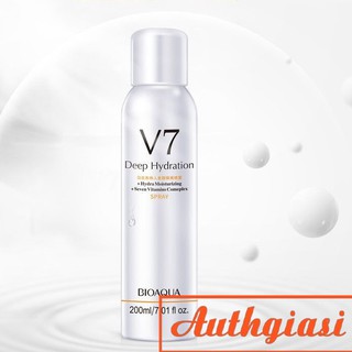 XỊT Khoáng Lên Tone DƯỠNG ẨM BIOAQUA V7 DEEP HYDRATION cung cấp 7 Vitamin 200ml