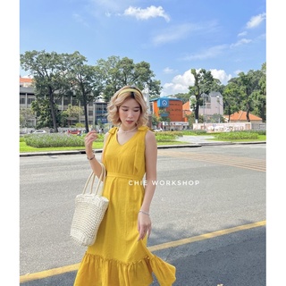 Váy thắt nơ vai CHIE (kèm dây eo)