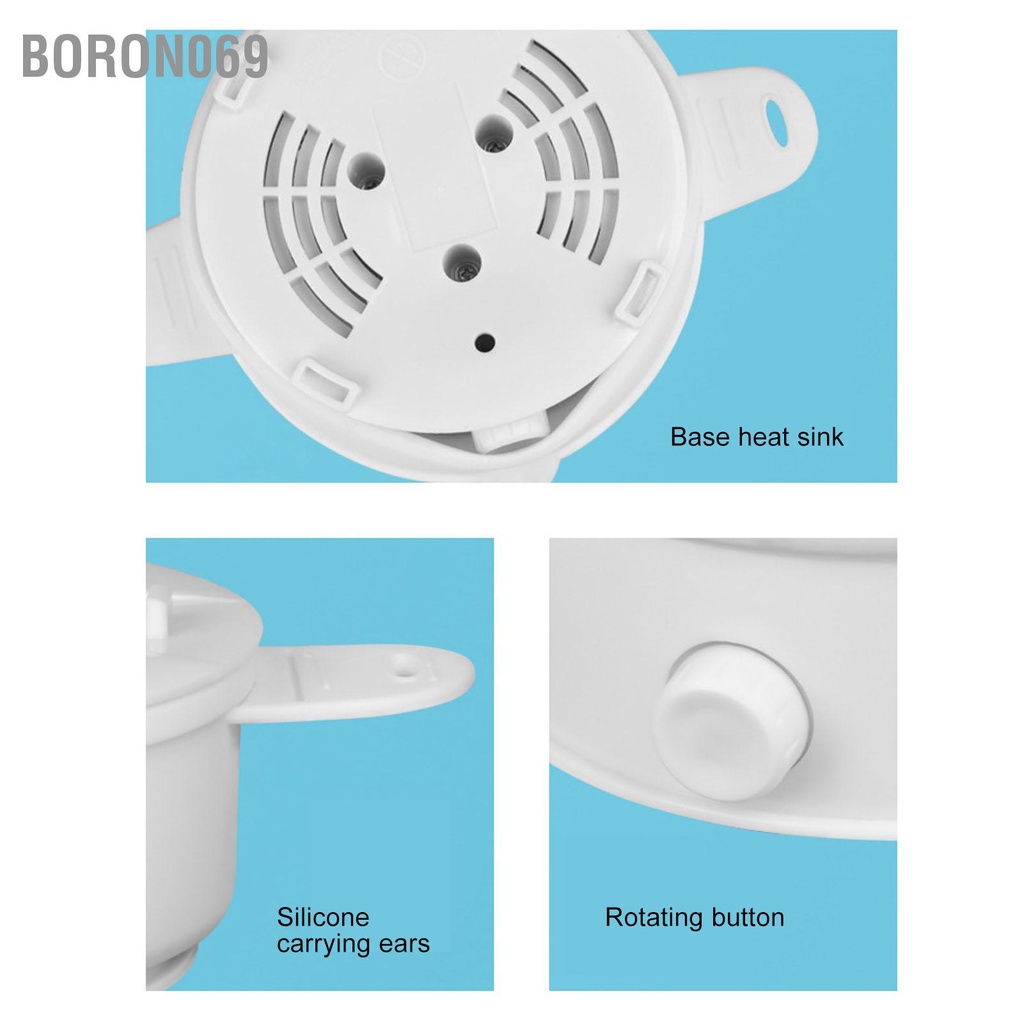 Nồi lẩu điện Đa chức năng có thể gập lại di động 1.2L cho ký túc xá tại nhà Du lịch văn phòng Boron069