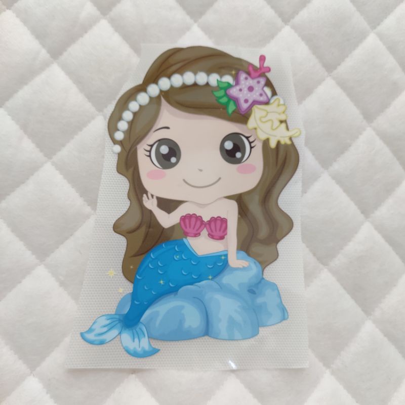 Hình dán nhiệt nhiều mẫu - công chúa, Nàng tiên cá , Mermaid