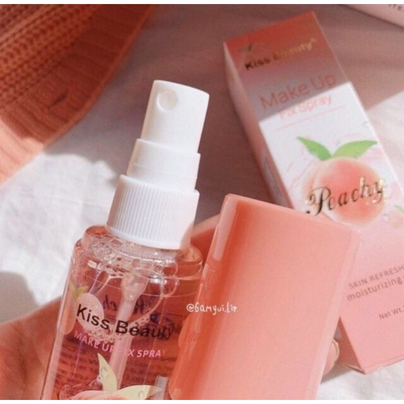 XỊT KHÓA NẾN MAKEUP HƯƠNG ĐÀO KISS BEAUTY 75 ML | BigBuy360 - bigbuy360.vn