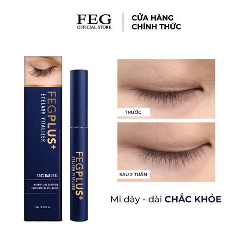Dưỡng mi FEG Plus+ Eyelash Vitalizer Mi dài 35mm, Không gây quầng thâm