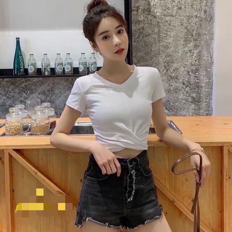 Áo xoắn eo bụng croptop chất đẹp siêu mát - áo tập gym, yoga thấm hút siêu tốt A135 SUTANO