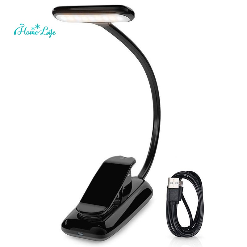 Đèn LED 9 bóng 3 chế độ có thể sạc pin và có kẹp tiện dụng dùng để bảo vệ mắt khi đọc sách kèm phụ kiện