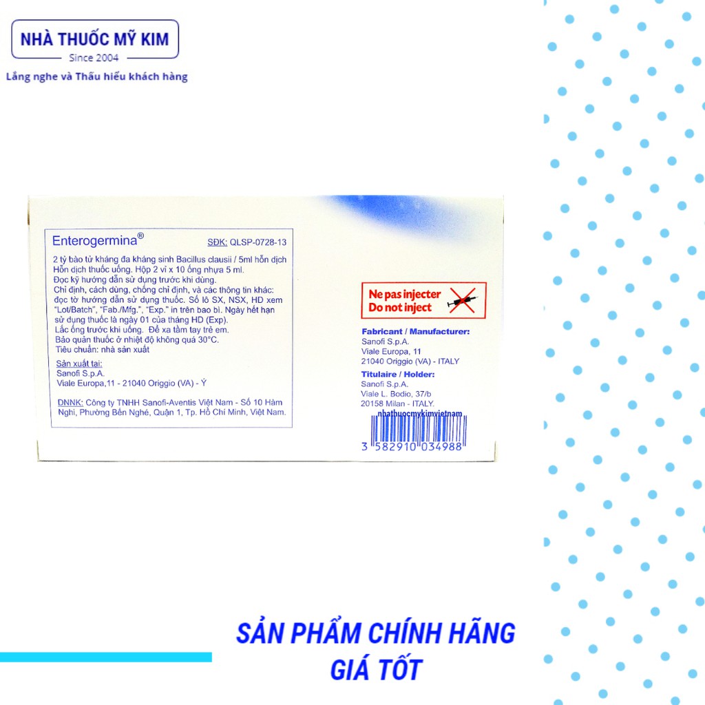 ENTEROGERMINA SANOFI (H/20o/5ml) | BigBuy360 - bigbuy360.vn