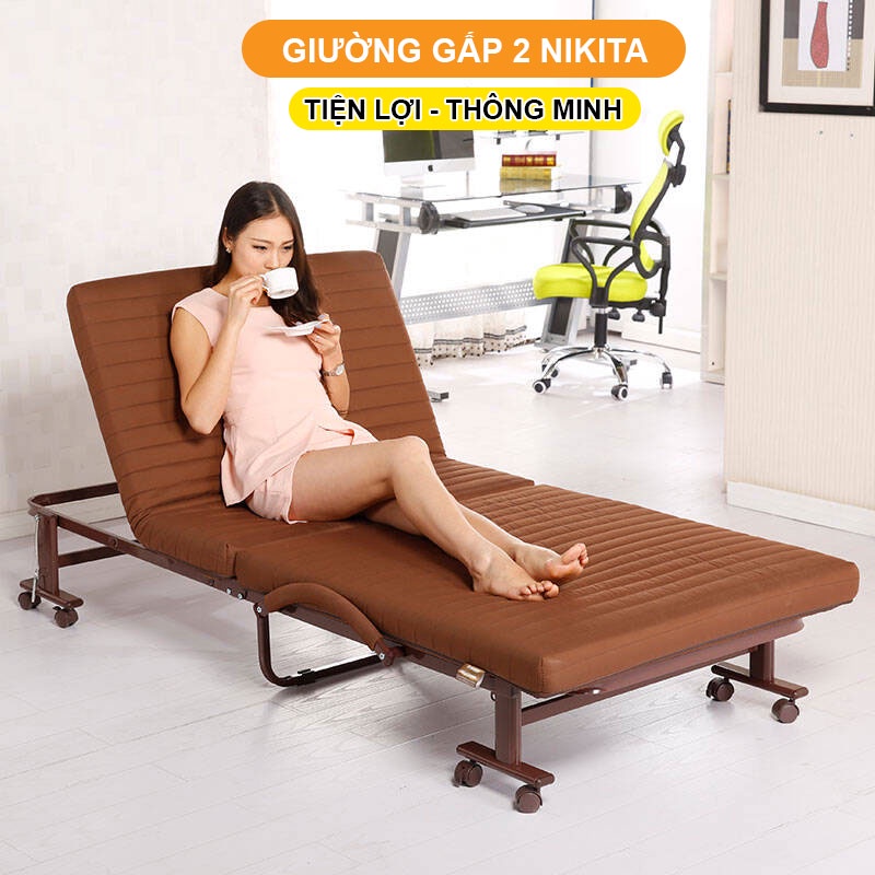 Giường gấp đôi kiểu Hàn Quốc - NIKITA HQ120 ( 120x190x35 cm)