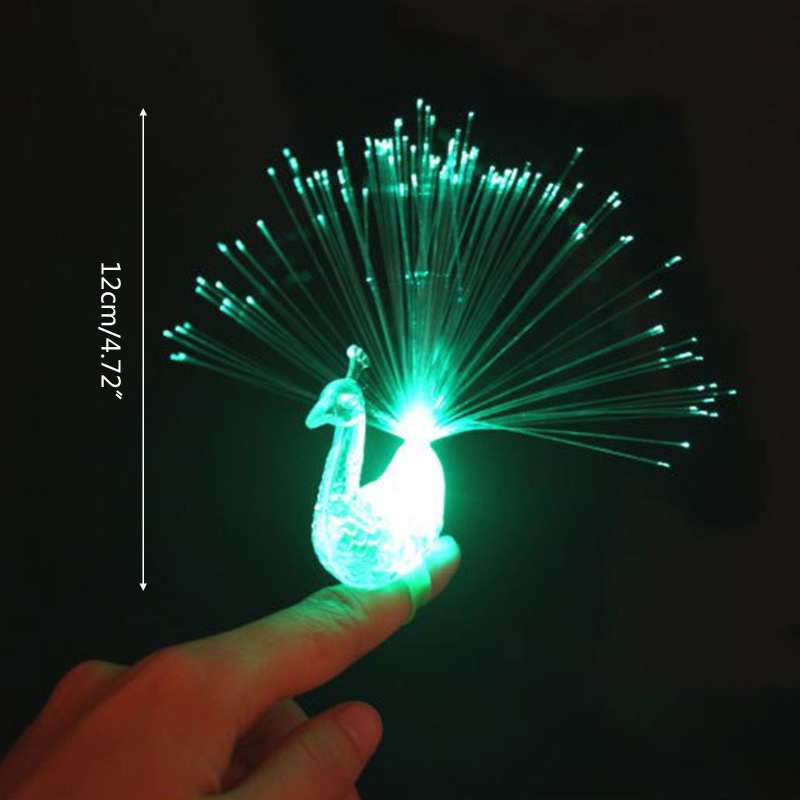 Đồ Chơi Vòng Chim Công Dạ Quang 12cm / 5in Có Đuôi Phát Sáng Cho Bé Gái