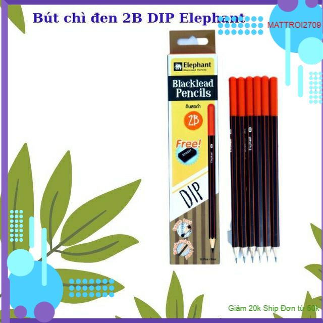 [Giá Sỉ] Bút chì 2B Thái Lan DIP Elephant