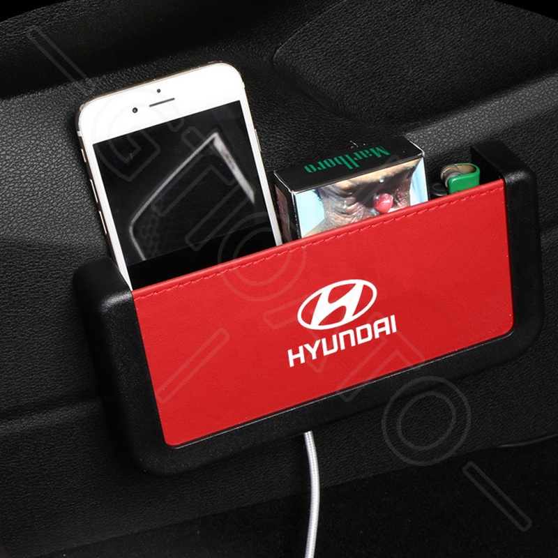GTIOATO Hộp Đựng Điện Thoại Trên Oto Hộp Đựng Điện Thoại Trên Xe Túi Đựng Điện Thoại Trên Ô Tô HộP ĐựNg Đồ TrêN Ô Tô Khay ĐựNg Đồ Ô Tô Phụ Kiện Xe Hơi Cho Hyundai Grand Starex Avante Accent I10 Santa Fe Kona Venue Tucson Sonata Ioniq Creta