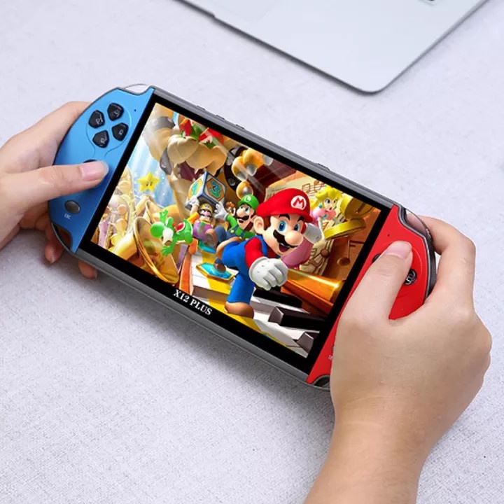 Máy chơi game cầm tay X12 PLUS - Có sẵn 10000 game, màn hình 7 inch, hỗ trợ nghe nhạc, xem phim, đọc sách, tải thêm game