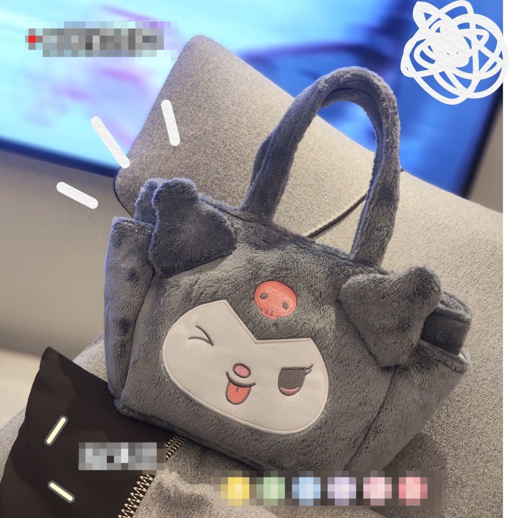 Túi Xách Tay Đựng Đồ Ăn Trưa Họa Tiết Kuromi Dễ Thương Dành Cho Nữ