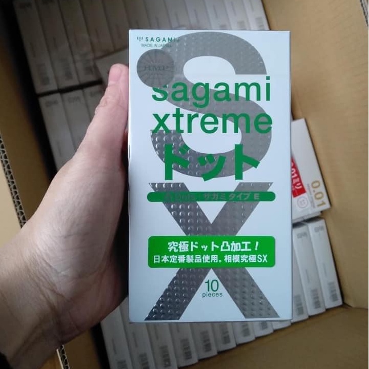Bao Cao Su Sagami Xtreme (Hộp 10C) - Dòng Bcs Gân Gai & Siêu Mỏng Cho Phái Nữ Yêu Thăng Hoa
