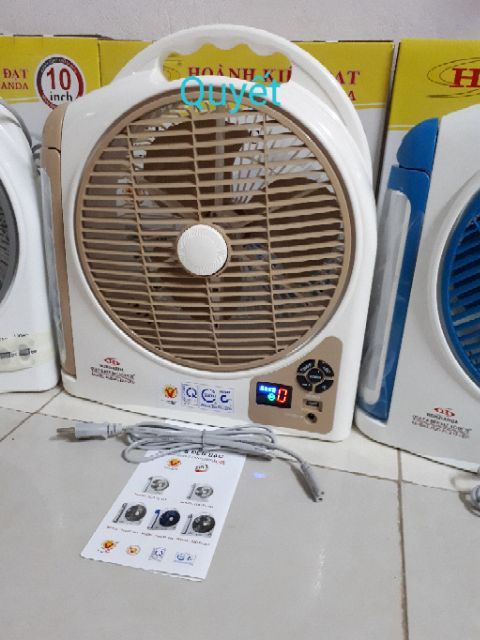 Quạt tích điện honjianda 2 bình ắc quy HJD-FL 203 | BigBuy360 - bigbuy360.vn