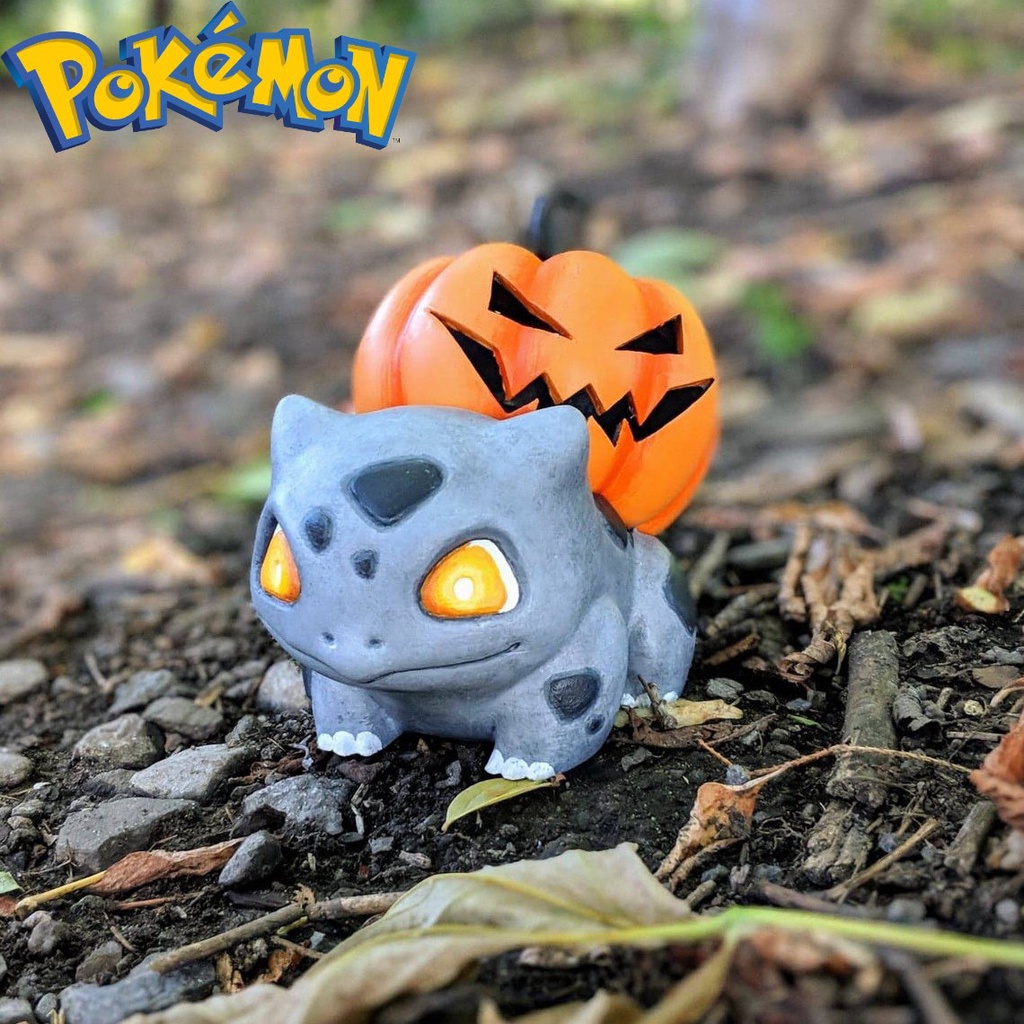 Mô hình lớn tỷ lệ 1/2 pokemon Ếch kỳ diệu Bulbasaur hóa trang halloween tặng kèm led hiệu ứng 1945 1-3