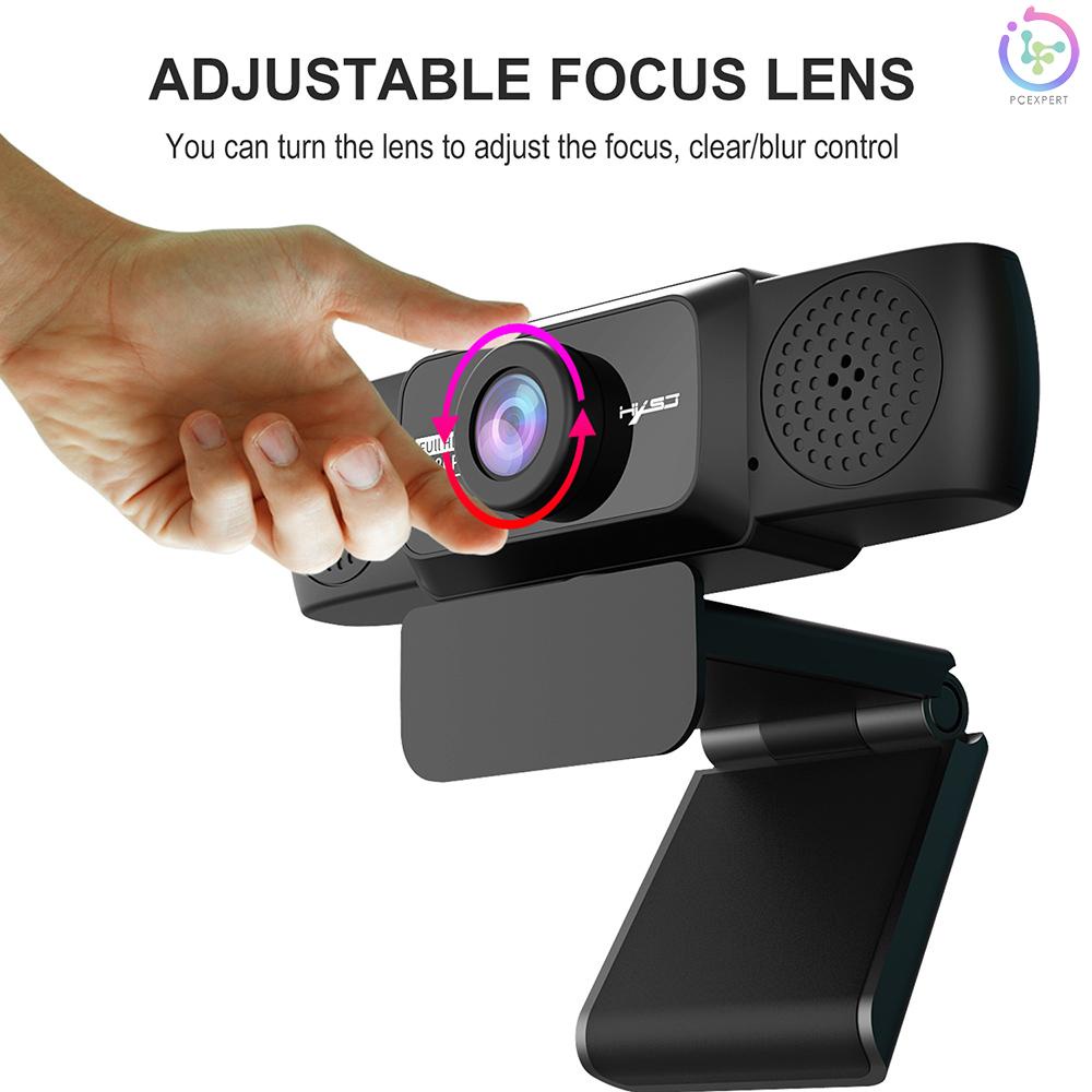 Webcam Hxsj S5 Hd 1080p 8m Âm Thanh Có Thể Điều Chỉnh Độ Cao Cho Laptop Máy Tính Để Bàn Tv Box