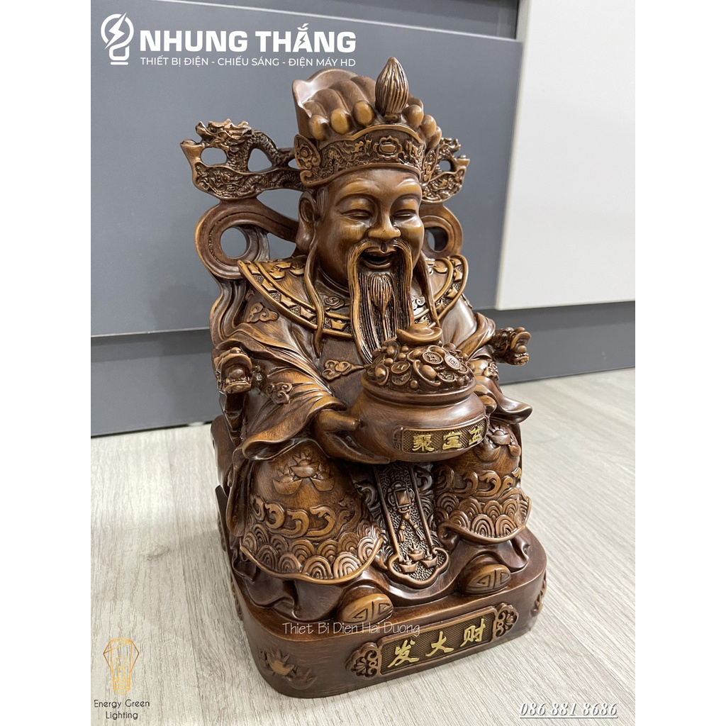 Tượng Ông Thần Tài Size 29cm - Biểu Tượng Tăng Cường Về T iền Bạc , Công Danh Và Tài Lộc - Bảo Hành 12 Tháng