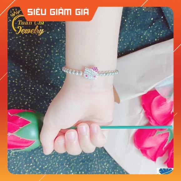 Lắc Tay Trẻ Em 🍁BẠC TA🍁 Vòng Tay Bạc Trẻ Em Cao Cấp Mèo Kitty Bé Nào Cũng Mê FREE SHIP