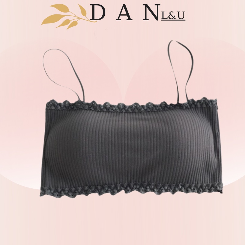 Áo Lót Ngực Bra Quây Gân Tăm Cài sau Cotton 2 Dây Học Sinh DAN L&amp;U A636