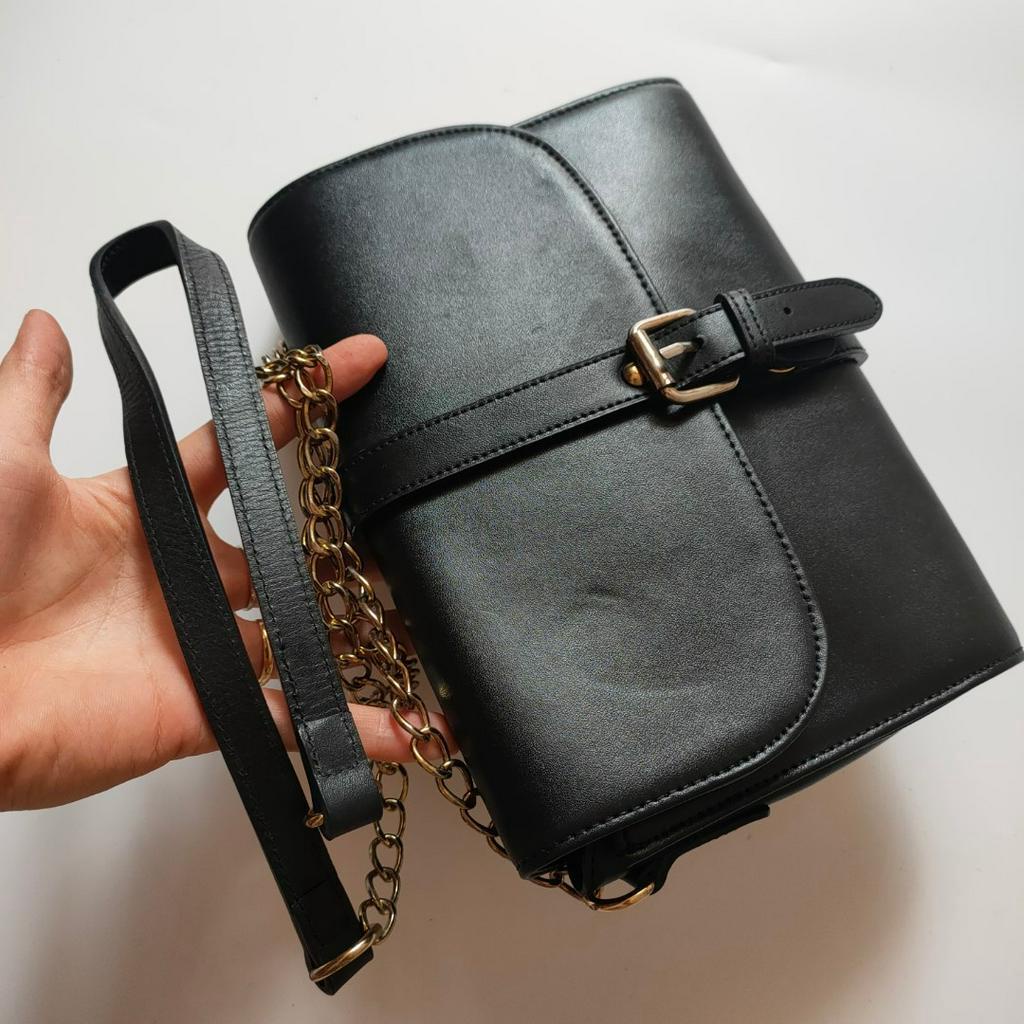 Túi đeo chéo hoặc vai da thật secondhand Đồ Si Bon TD638