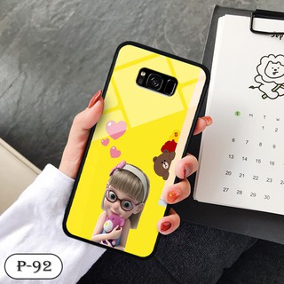 Ốp lưng kính 3D Samsung S8- hình cute