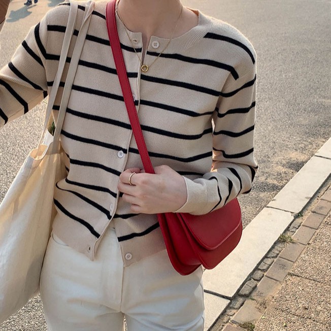 Áo Khoác Len Dệt Kim Màu Trơn 38757 Thời Trang Cho Nữ