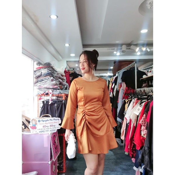 ĐẦM NHÚNG EO TAY LOE 58KG - 78KG