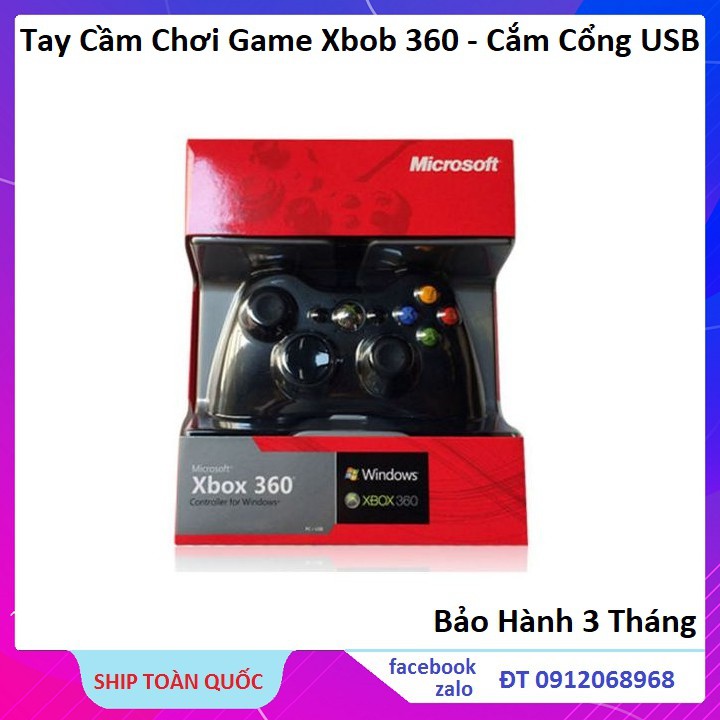 Tay Cầm Xbox 360 Usb, Chơi các Loại Game như, Fifa online 3 - Pes - Devil May Cry - Crysis - Call Of Duty