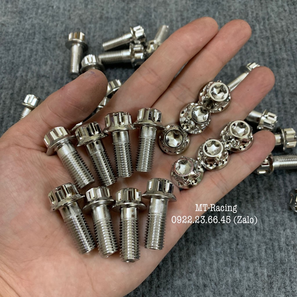 Ốc Salaya 10Li23  Gắn Pát Heo Trước Yamaha Chuẩn Inox304 Siêu Sáng
