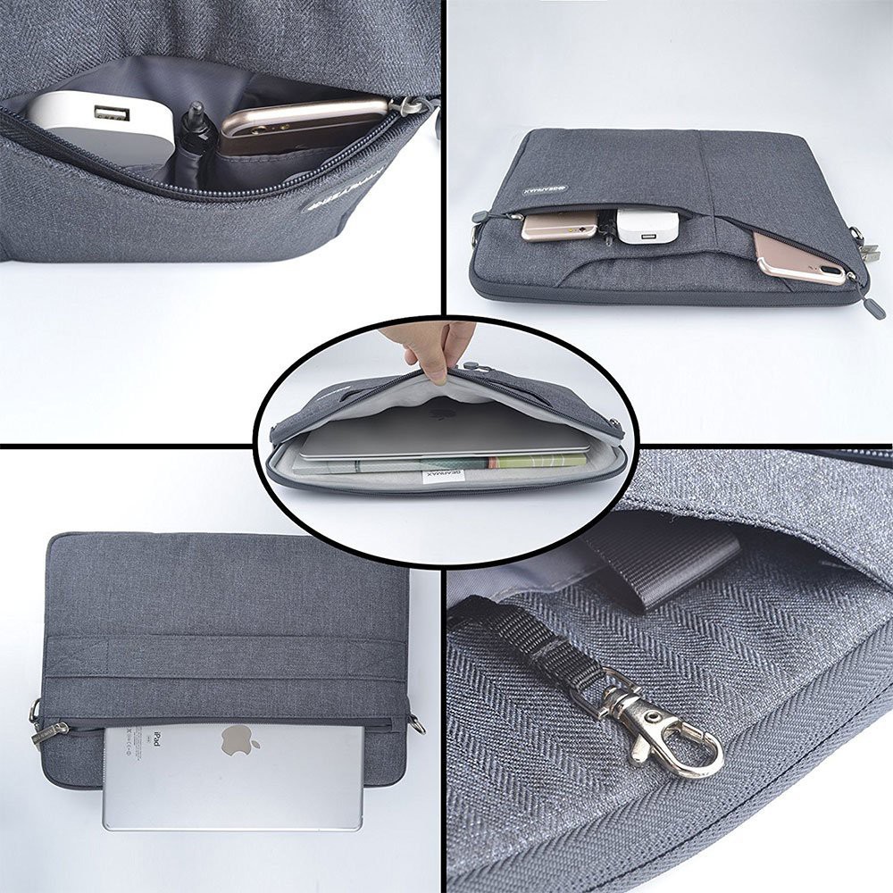 Túi đeo GearMax (full size) cho Macbook - Laptop kiểu dáng công sở ( Màu xám)