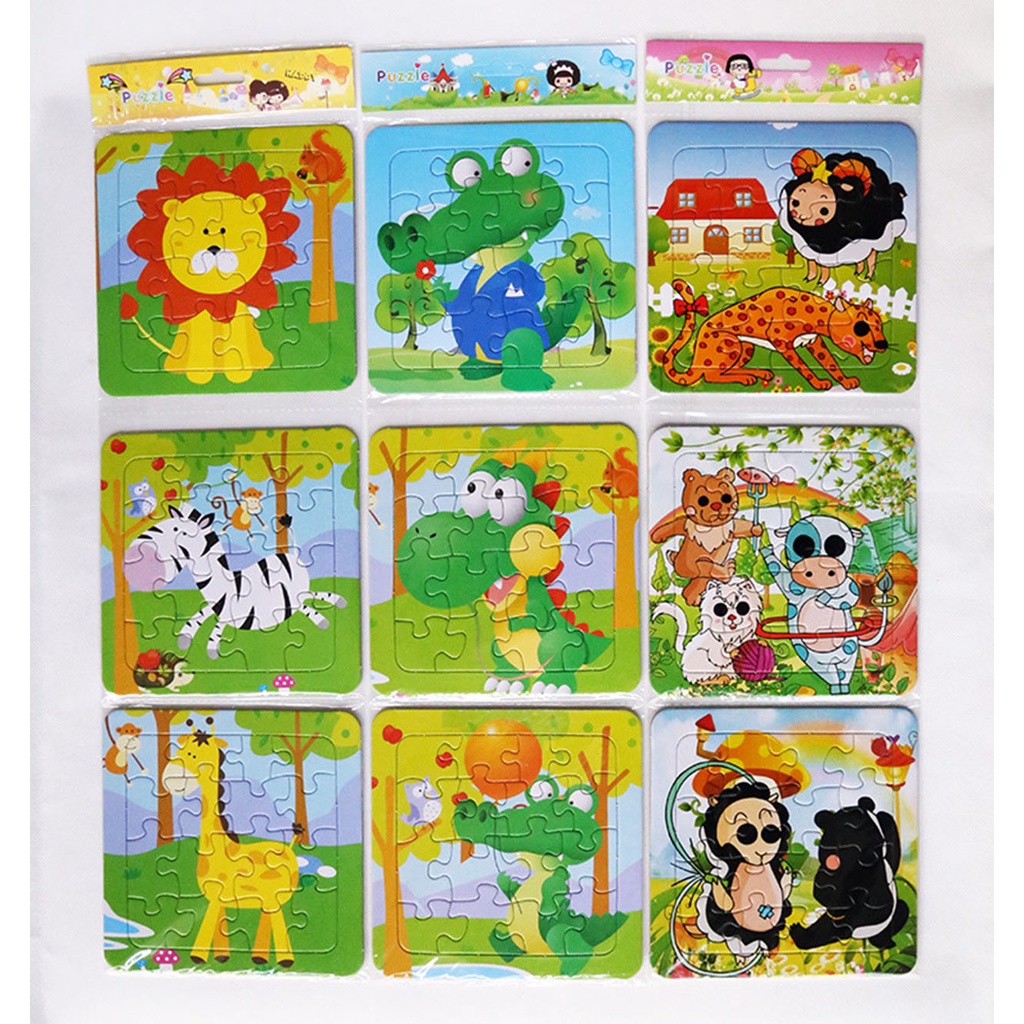 Đồ chơi tranh ghép hình 16 miếng - 14x14cm - Đồ chơi trí tuệ cho bé từ 3 tuổi