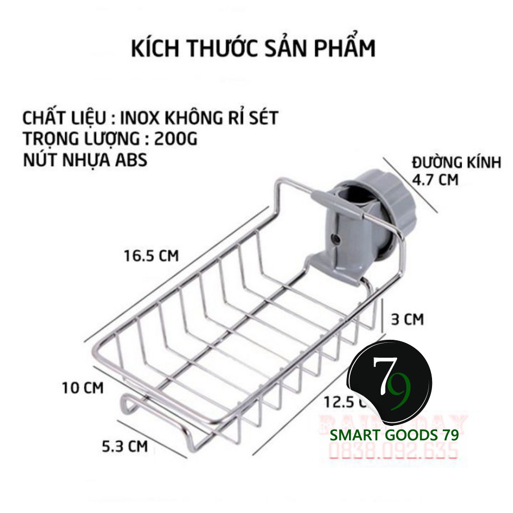 [Freeship hàng cao cấp 181] Giá để treo vòi nước gắn lavabo thông đa năng minh khay kệ inox đựng đồ phòng tắm nhà bếp