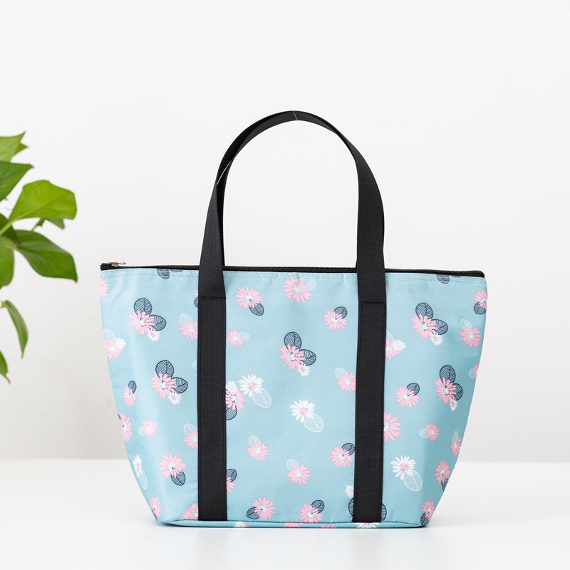 (Có ảnh thật) Túi đựng cơm giữ nhiệt Vina Bag hoạ tiết Vintage-có lót nhôm- túi rộng rãi đựng 2 hộp cơm