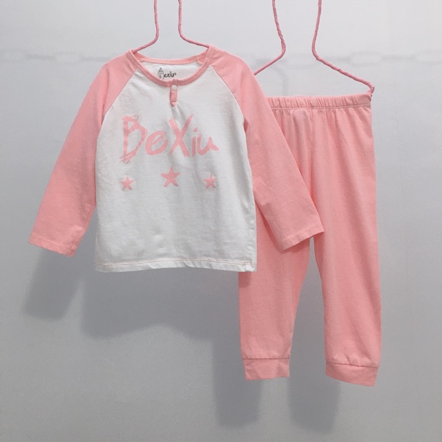 Bộ Bexiu Raglan in sao thun Cotton Mỹ chống nhăn, chống xù cao cấp cho bé