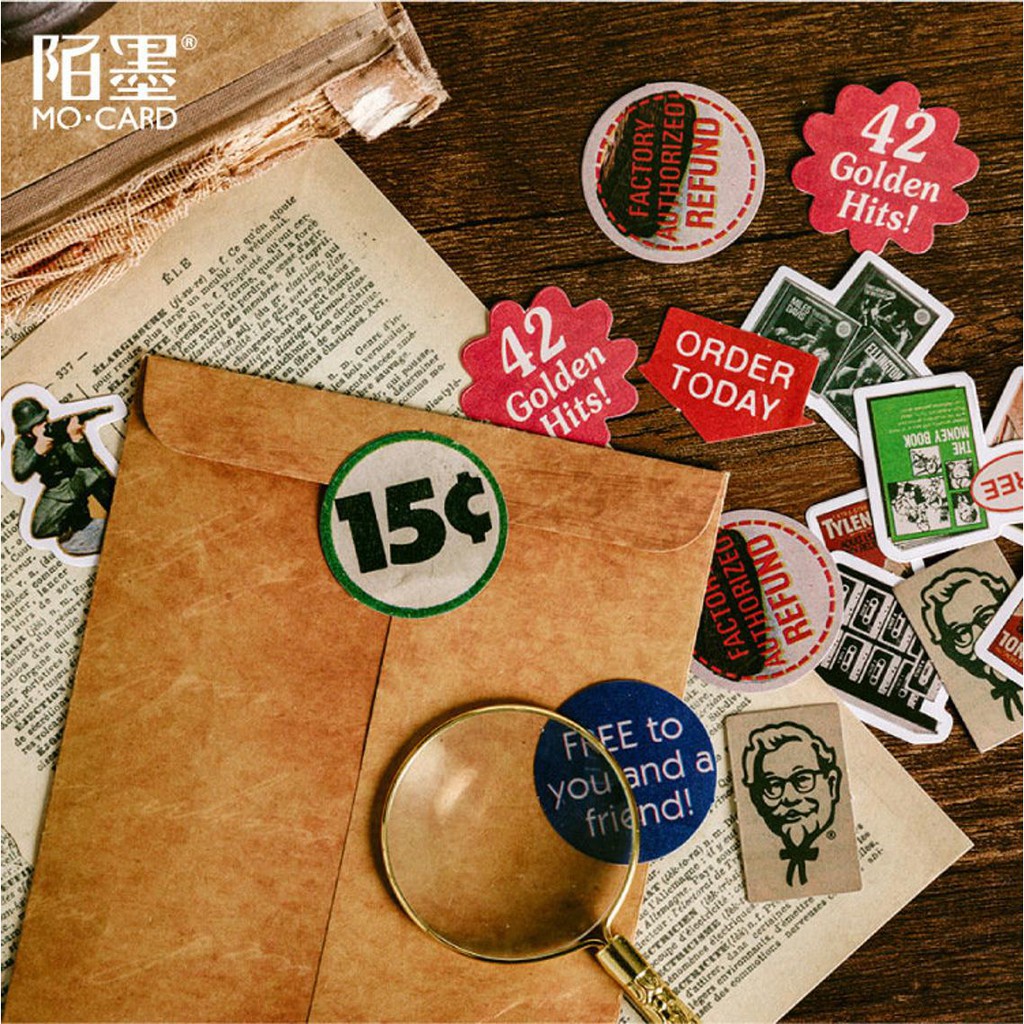 Sticker Vintage &amp; Retro - Chọn Mẫu Theo Yêu Cầu - Có Sẵn Keo Dán - Bền Màu - Chịu Nước - Dán Mũ Bảo Hiểm, Vali, Đàn...