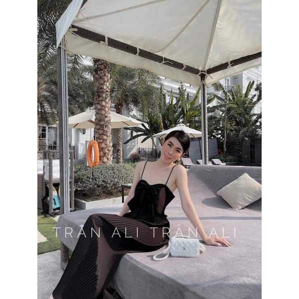 Set 2 Dây Dập Ly Nơ Ngực Mix Quần Suông Đi Biển Cực Hót | BigBuy360 - bigbuy360.vn