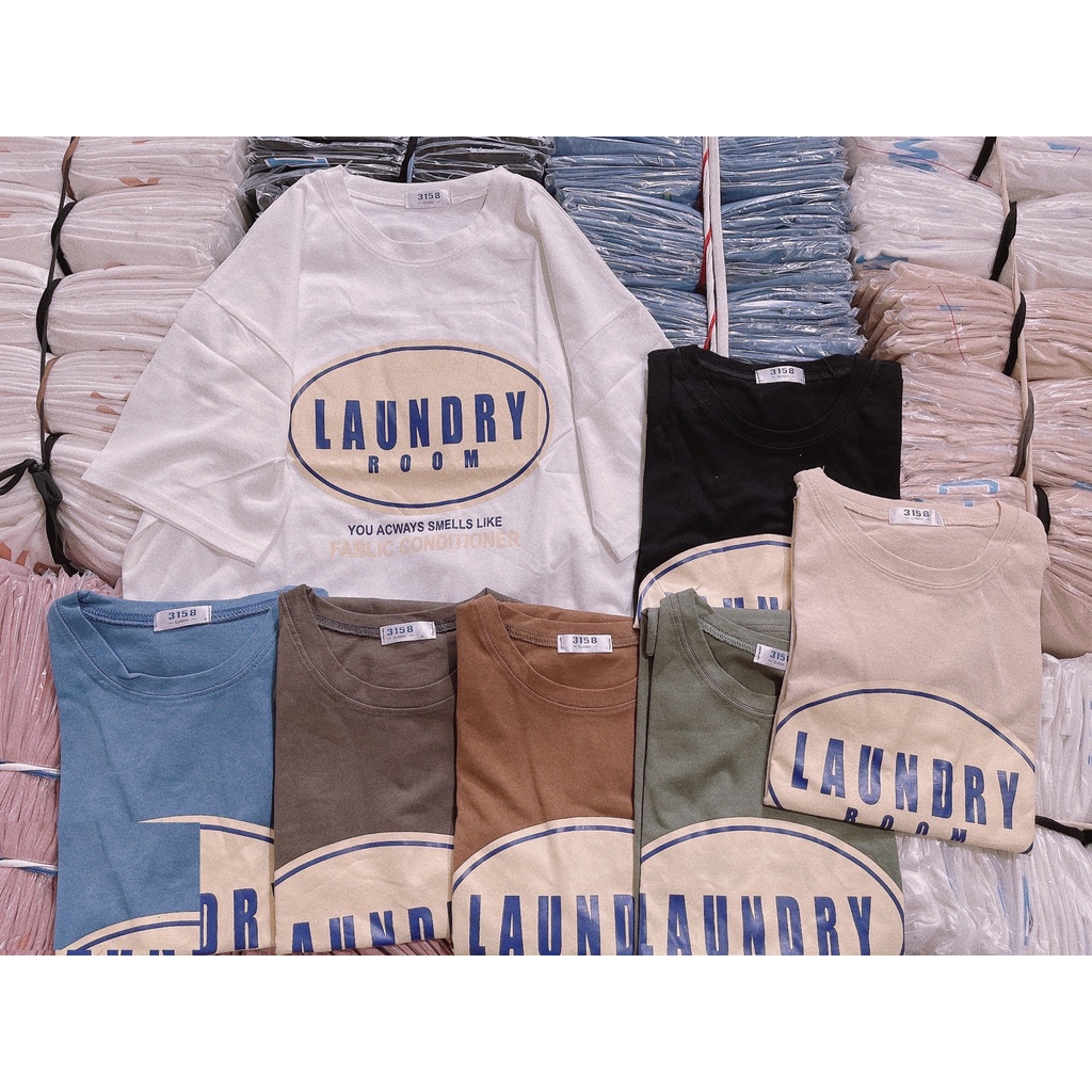 Áo Thun 3158 Laundry PEONYB Unisex [FREESHIP]  Phông form rộng tay lỡ in hình vintage, pull hàn quốc cá tính Ulzzang