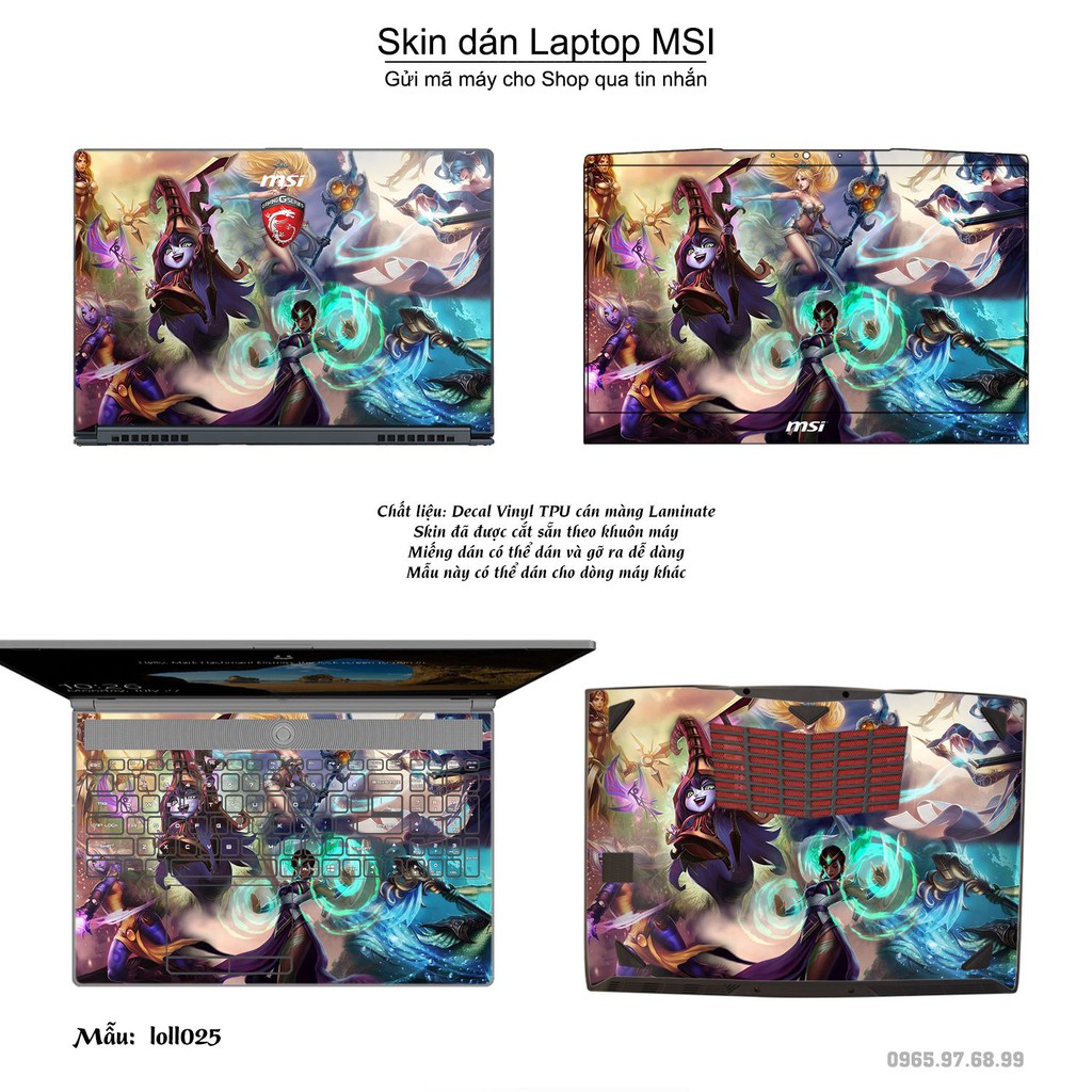 Skin dán Laptop MSI in hình Liên Minh Huyền Thoại nhiều mẫu 3 (inbox mã máy cho Shop)