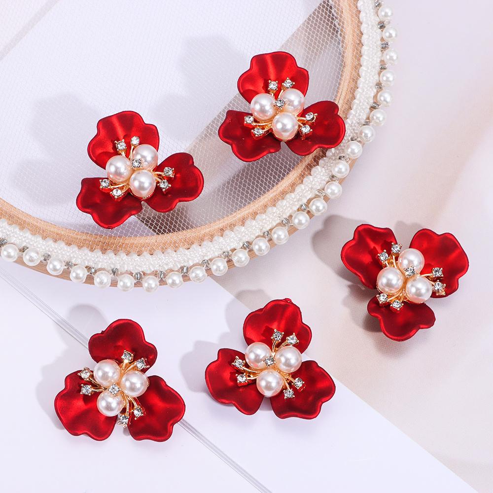 Set 5 Kẹp Tóc Hợp Kim Hình Bông Hoa Xinh Xắn