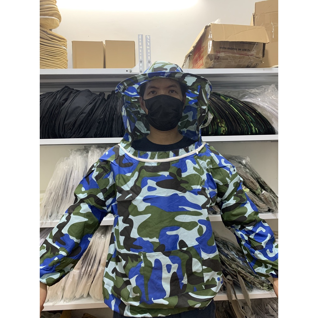 Áo Liền Mũ Nuôi Ong,Bắt Ong Tránh Bị Đốt