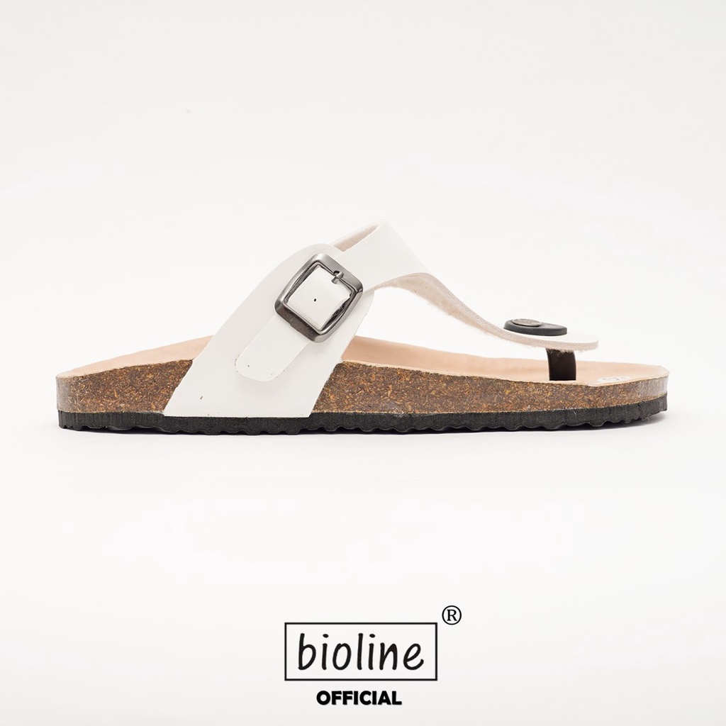 PUK07 - Dép Đế Trấu BIOLINE Official Quai Da Pu Tách Ngón Lót Pu Kem Chống Nước